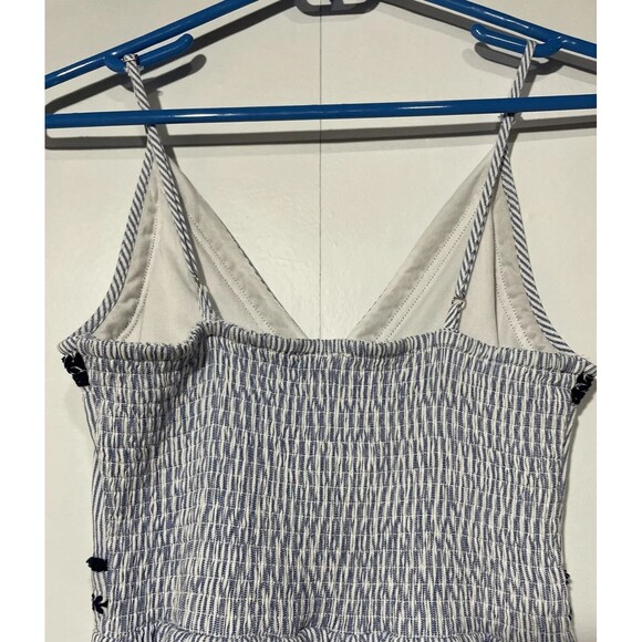 Japna Jumpsuit Womens Small Blue‎ White Stripes Beachy Boho Resort Festival - Picture 5 of 7